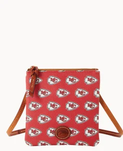 Dooney & Bourke Game Day Ready|Printed Fabric<NFL Small North South Top Zip Crossbody Chiefs