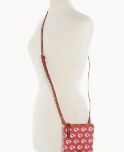 Dooney & Bourke Game Day Ready|Printed Fabric<NFL Small North South Top Zip Crossbody Chiefs