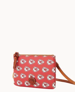 Dooney & Bourke Game Day Ready|Printed Fabric<NFL Top Zip Crossbody Chiefs