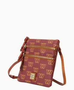 Dooney & Bourke Game Day Ready|Printed Fabric<NFL N S Triple Zip Crossbody Commanders
