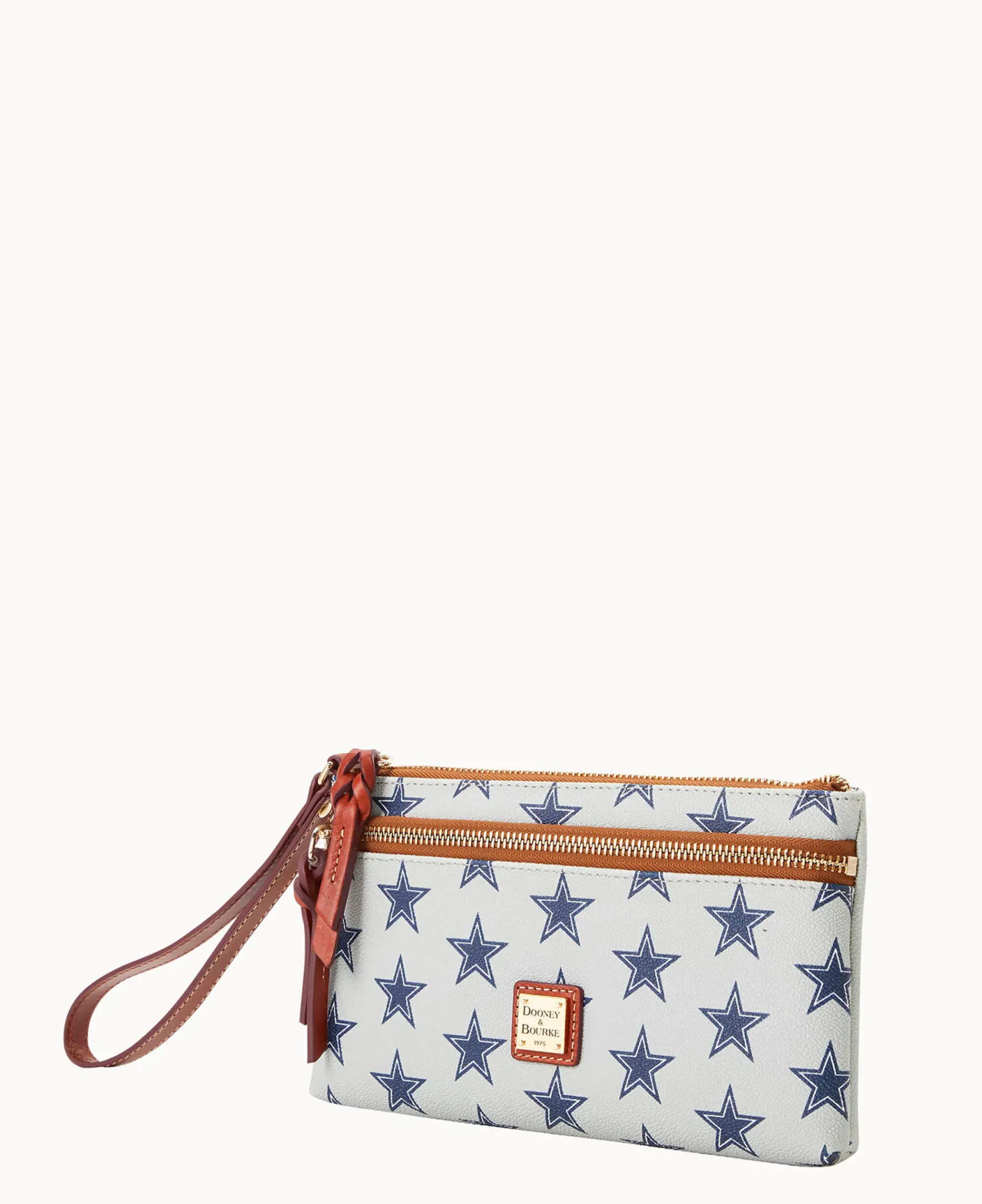 Dooney & Bourke Grab and Go|Wristlets<NFL Cowboys Double Zip Wristlet Dallas Cowboys