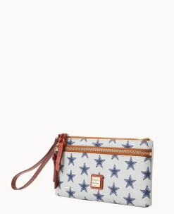 Dooney & Bourke Grab and Go|Wristlets<NFL Cowboys Double Zip Wristlet Dallas Cowboys
