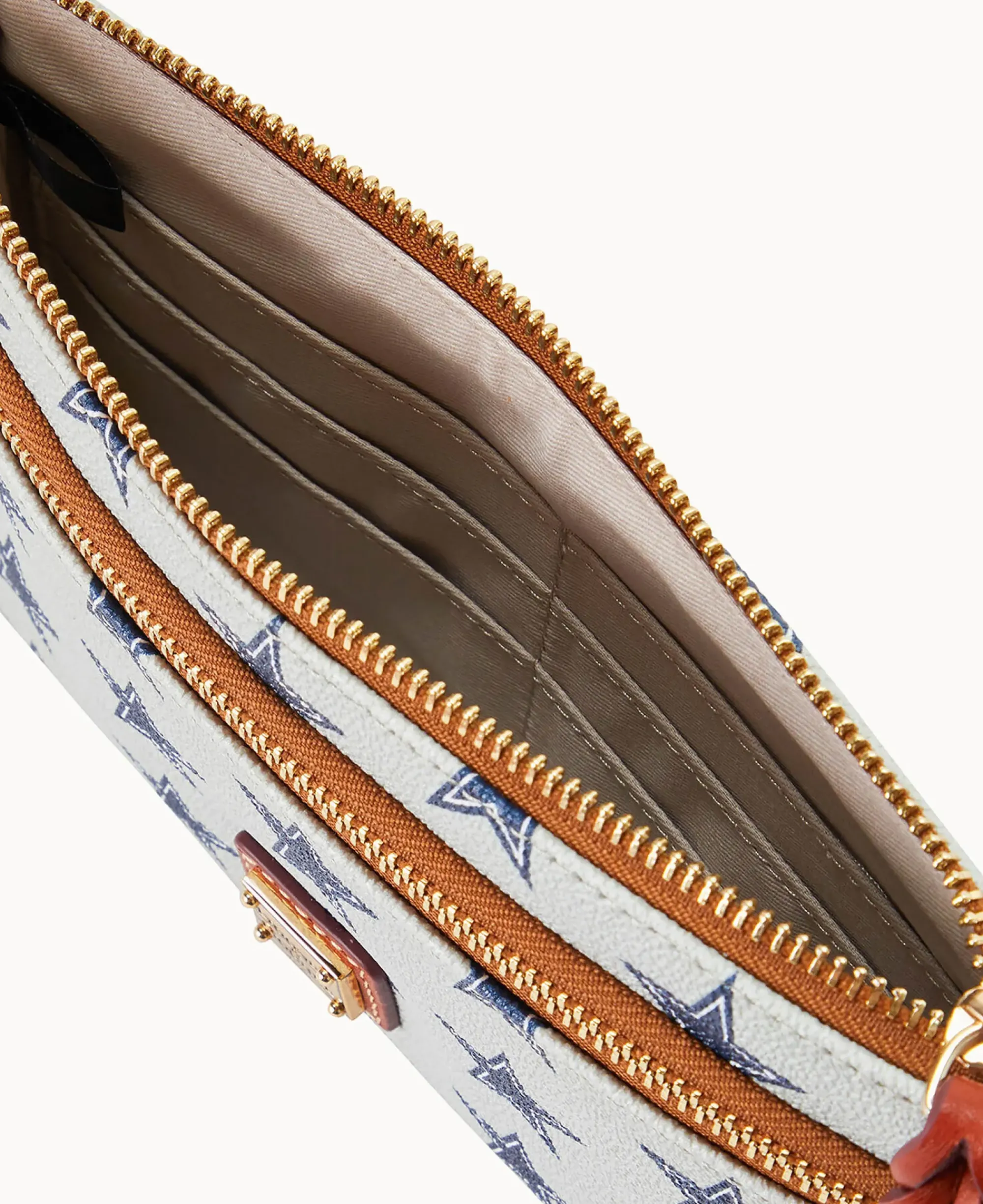 Dooney & Bourke Grab and Go|Wristlets<NFL Cowboys Double Zip Wristlet Dallas Cowboys
