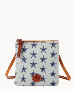 Dooney & Bourke Game Day Ready|Printed Fabric<NFL Small North South Top Zip Crossbody Cowboys
