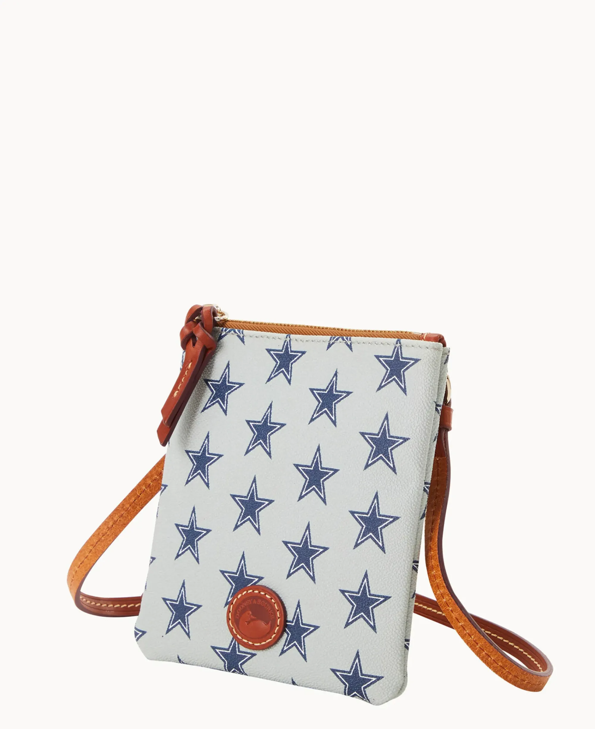 Dooney & Bourke Game Day Ready|Printed Fabric<NFL Small North South Top Zip Crossbody Cowboys