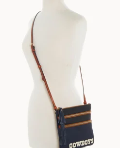Dooney & Bourke Game Day Ready|Printed Fabric<NFL Triple Zip Crossbody Cowboys