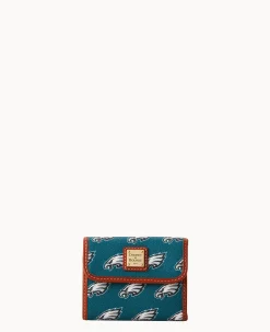 Dooney & Bourke Grab and Go|Wallets<NFL Flap Credit Card Wallet EAGLES