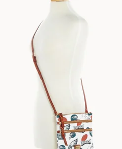 Dooney & Bourke Game Day Ready|Printed Fabric<NFL N S Triple Zip Crossbody EAGLES
