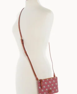 Dooney & Bourke Game Day Ready|Printed Fabric<NFL Top Zip Crossbody 49ERS