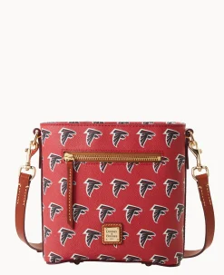 Dooney & Bourke Game Day Ready|Printed Fabric<NFL Small Zip Crossbody FALCONS