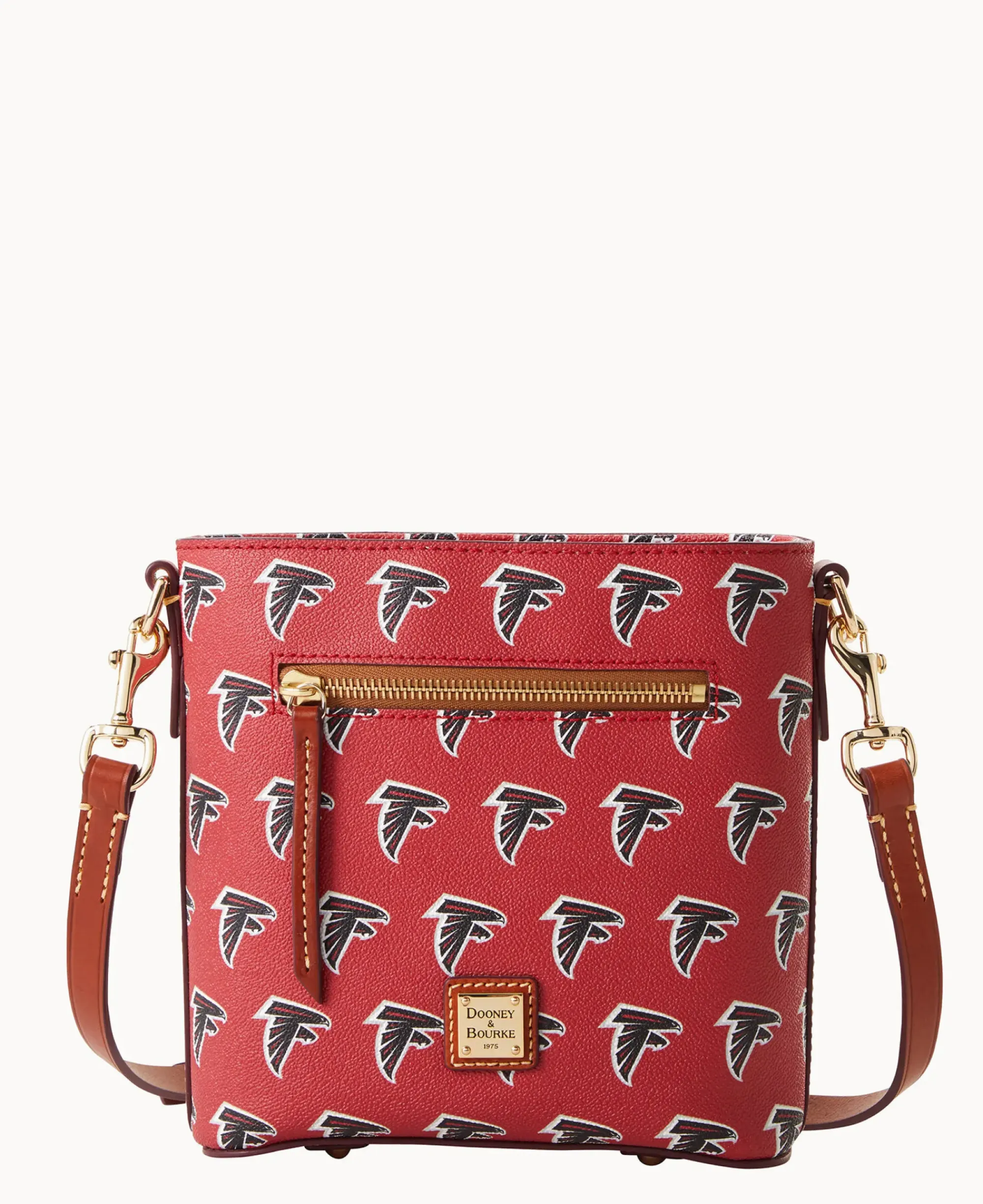 Dooney & Bourke Game Day Ready|Printed Fabric<NFL Small Zip Crossbody FALCONS