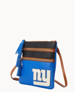 Dooney & Bourke Game Day Ready|Printed Fabric<NFL Triple Zip Crossbody Giants