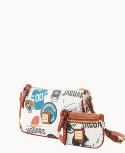 Dooney & Bourke Game Day Ready|Printed Fabric<NFL Lexi Crossbody Sm Coin Case JAGUARS