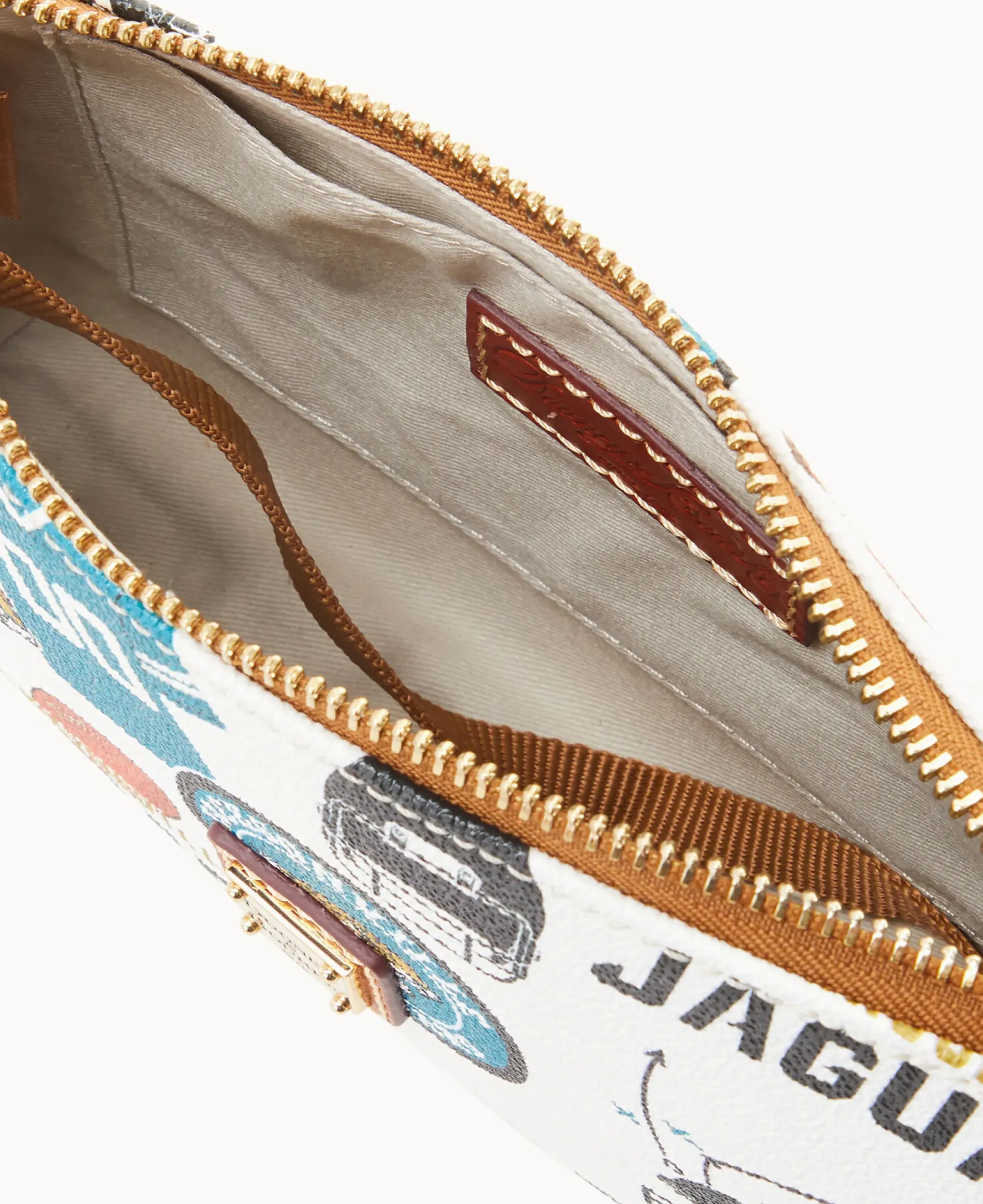 Dooney & Bourke Game Day Ready|Printed Fabric<NFL Lexi Crossbody Sm Coin Case JAGUARS
