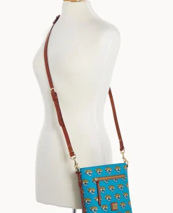 Dooney & Bourke Game Day Ready|Printed Fabric<NFL Small Zip Crossbody JAGUARS