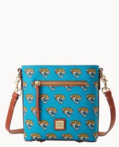 Dooney & Bourke Game Day Ready|Printed Fabric<NFL Small Zip Crossbody JAGUARS