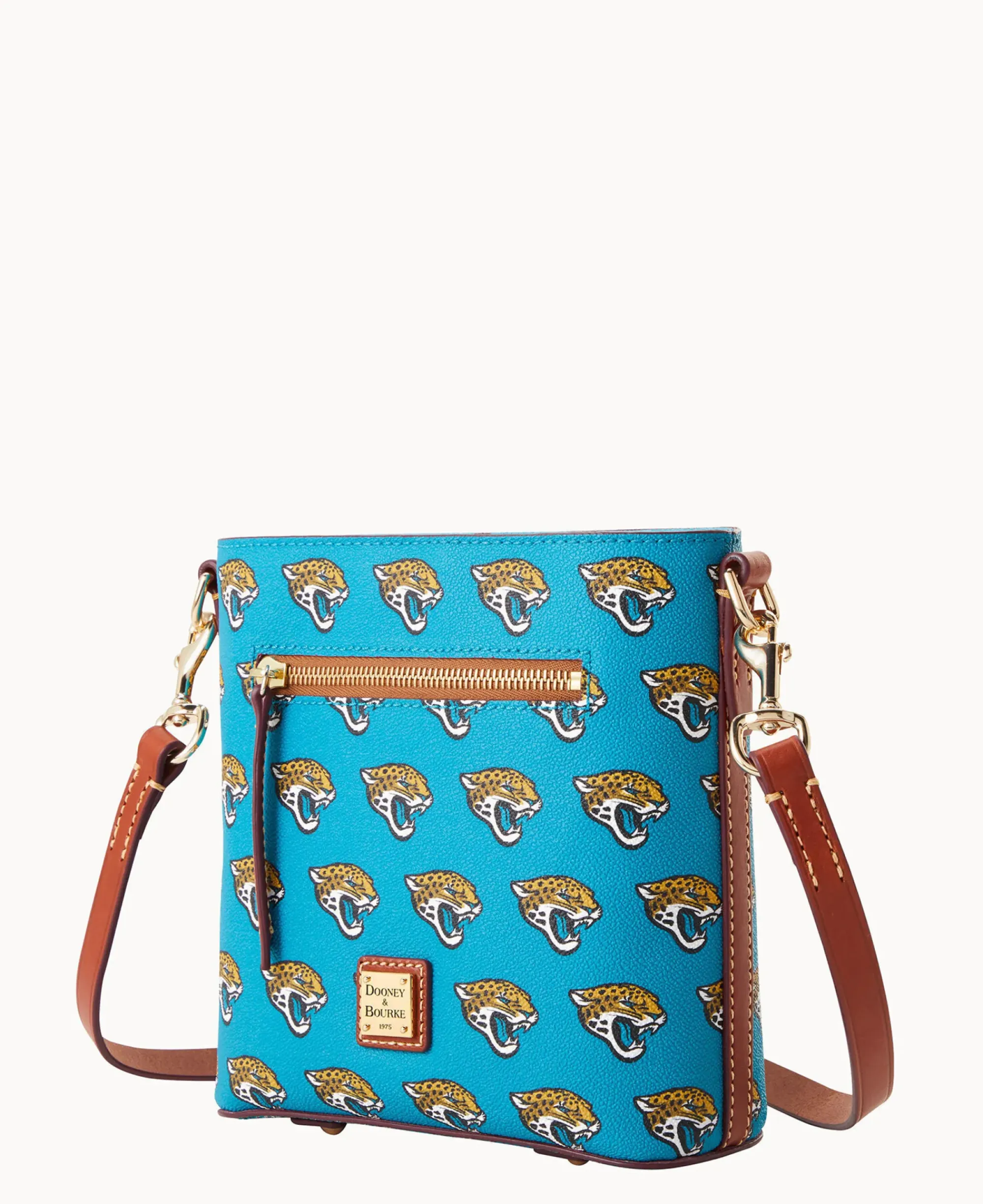 Dooney & Bourke Game Day Ready|Printed Fabric<NFL Small Zip Crossbody JAGUARS
