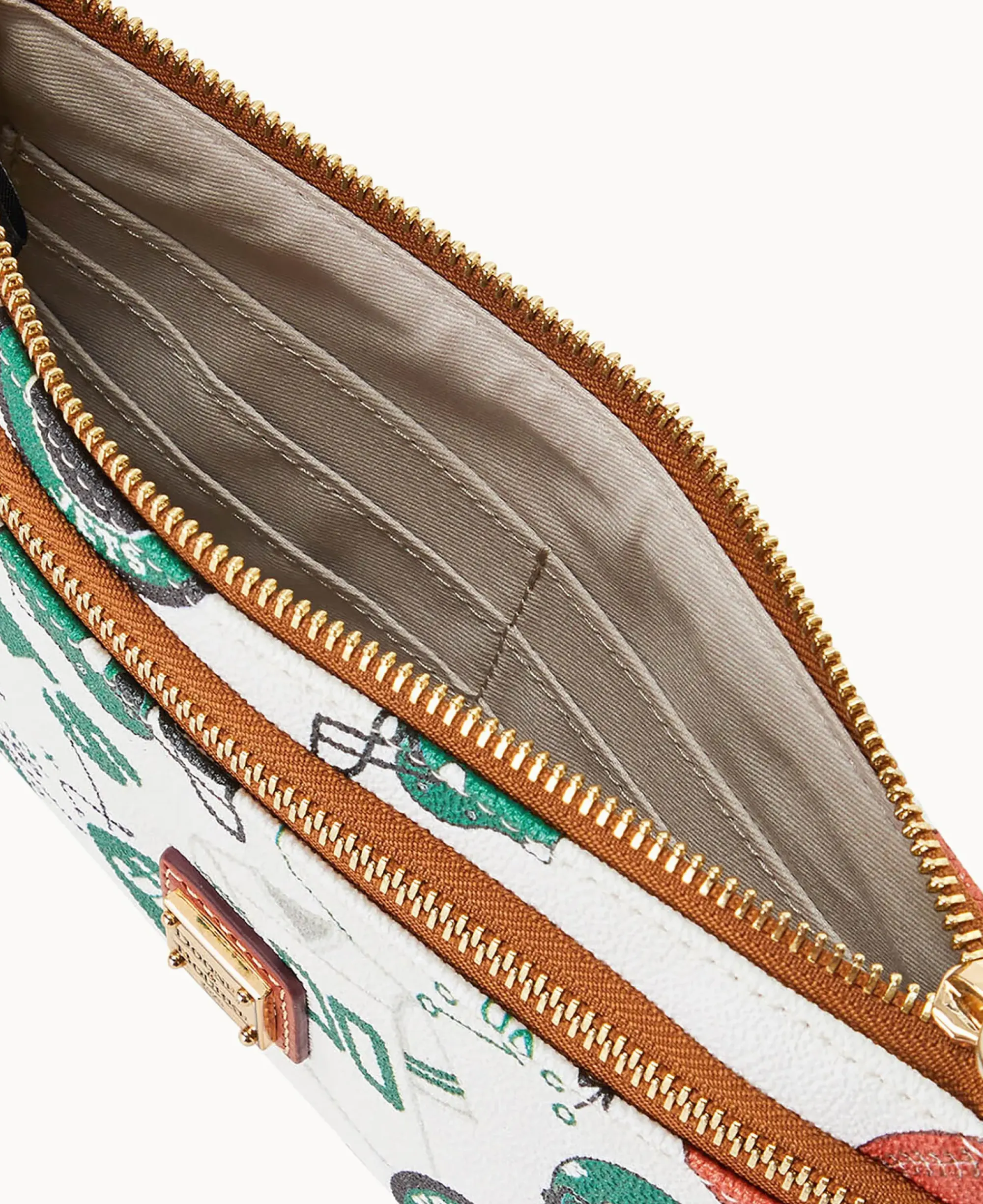 Dooney & Bourke Grab and Go|Wristlets<NFL Jets Double Zip Wristlet New York Jets