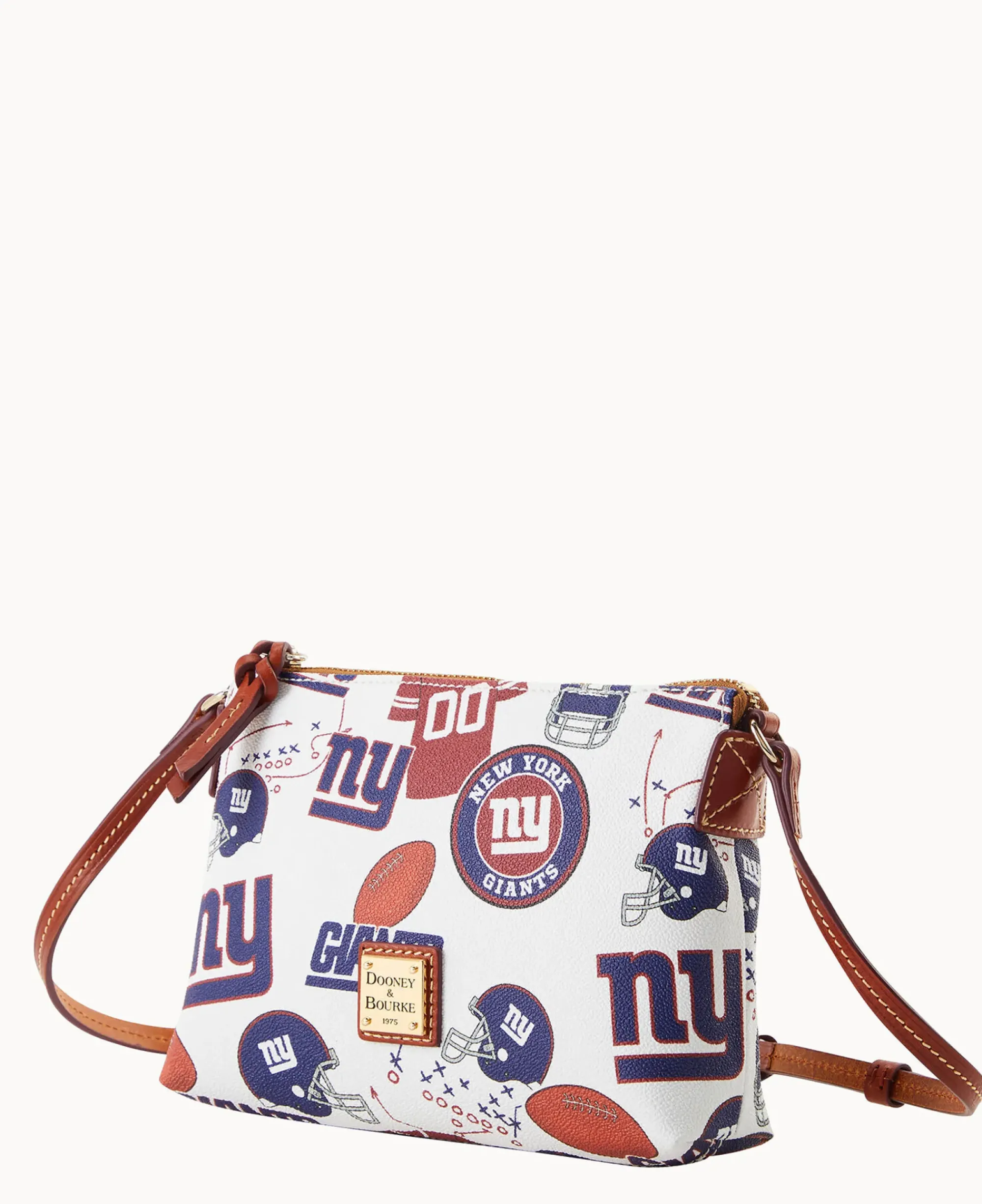 Dooney & Bourke Game Day Ready|Printed Fabric<NFL NY Crossbody Pouchette GIANTS