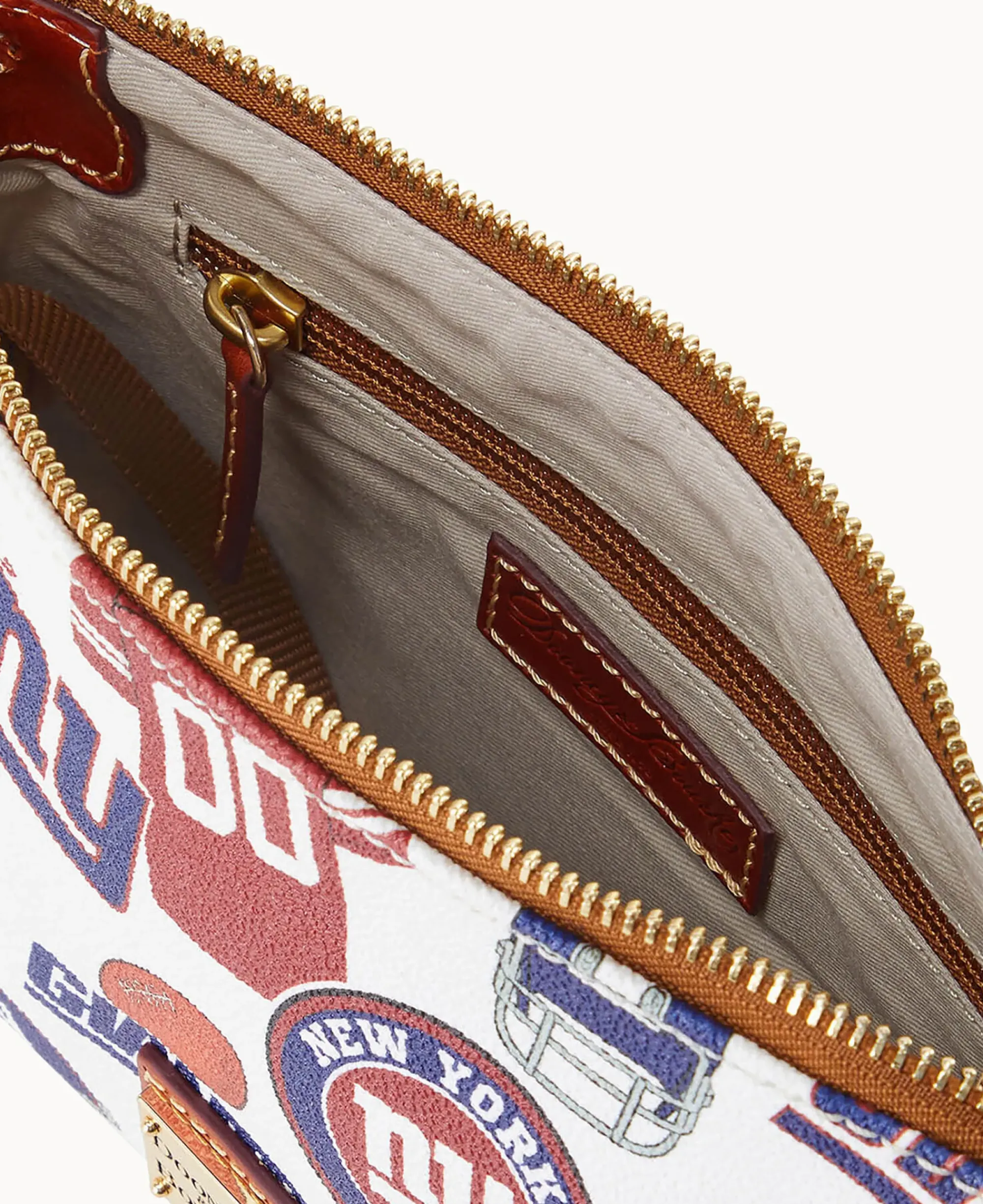 Dooney & Bourke Game Day Ready|Printed Fabric<NFL NY Crossbody Pouchette GIANTS