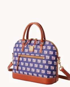 Dooney & Bourke Game Day Ready|Printed Fabric<NFL NY Domed Zip Satchel Giants