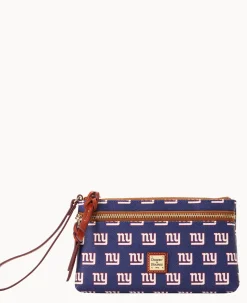 Dooney & Bourke Grab and Go|Wristlets<NFL NY Giants Double Zip Wristlet New York Giants