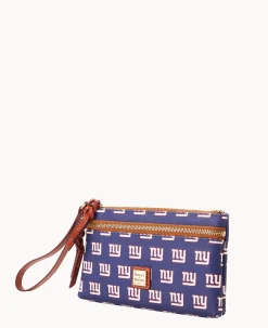 Dooney & Bourke Grab and Go|Wristlets<NFL NY Giants Double Zip Wristlet New York Giants
