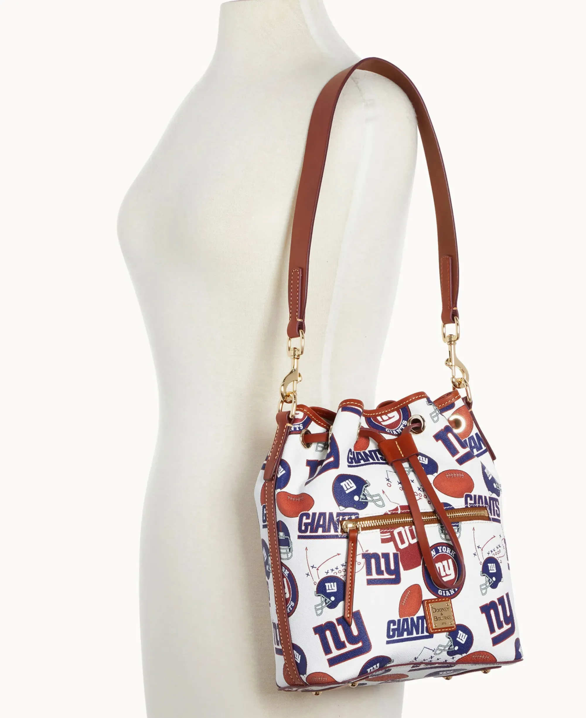 Dooney & Bourke Game Day Ready|Printed Fabric<NFL NY Drawstring GIANTS
