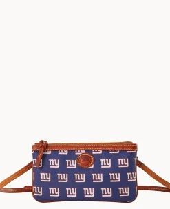 Dooney & Bourke Game Day Ready|Printed Fabric<NFL NY Large Slim Crossbody Giants