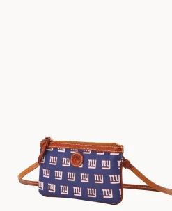 Dooney & Bourke Game Day Ready|Printed Fabric<NFL NY Large Slim Crossbody Giants