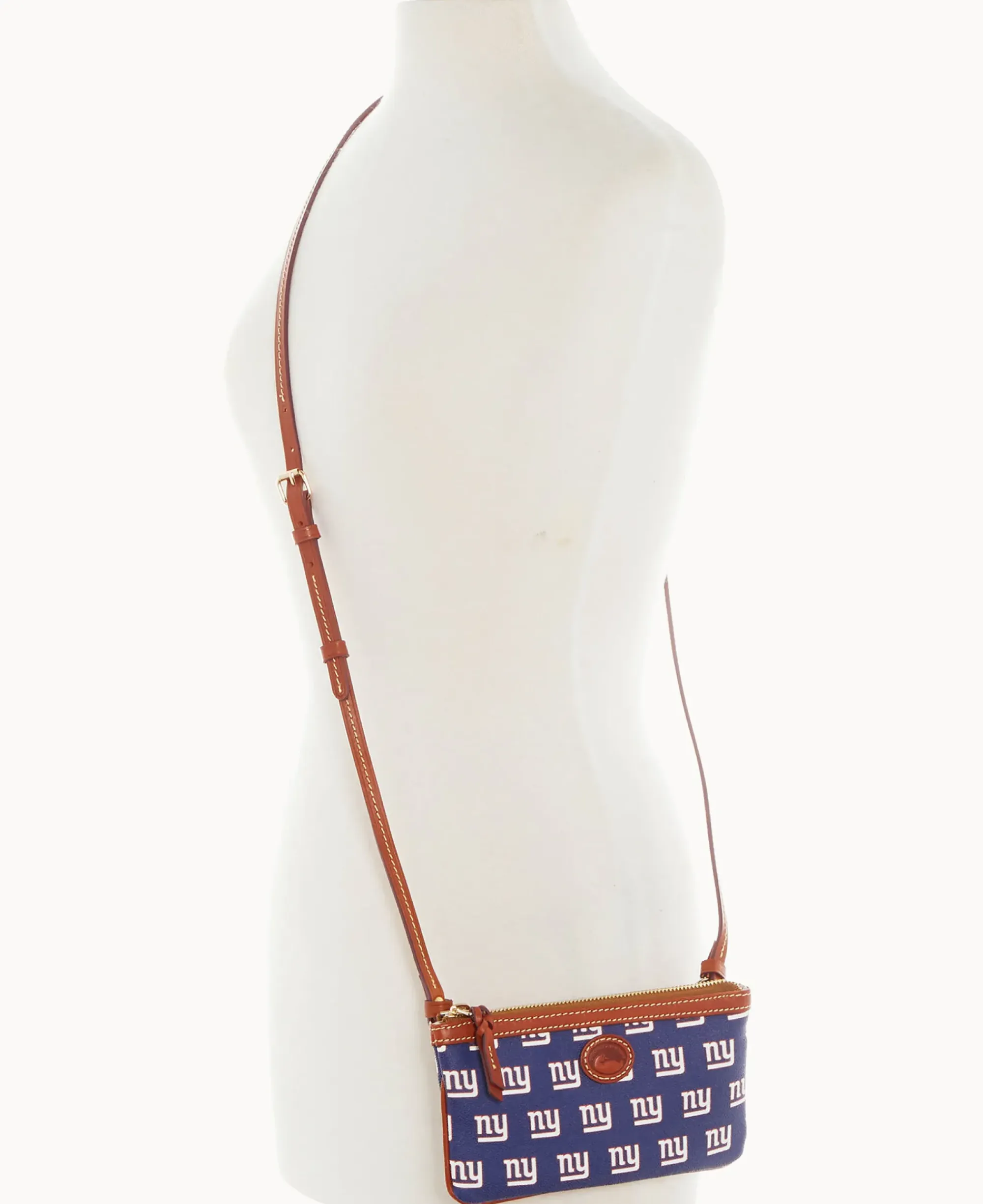 Dooney & Bourke Game Day Ready|Printed Fabric<NFL NY Large Slim Crossbody Giants