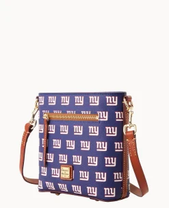 Dooney & Bourke Game Day Ready|Printed Fabric<NFL NY Small Zip Crossbody GIANTS