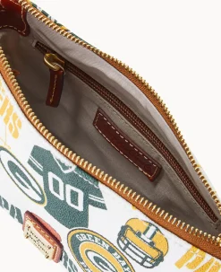 Dooney & Bourke Game Day Ready|Printed Fabric<NFL Crossbody Pouchette PACKERS