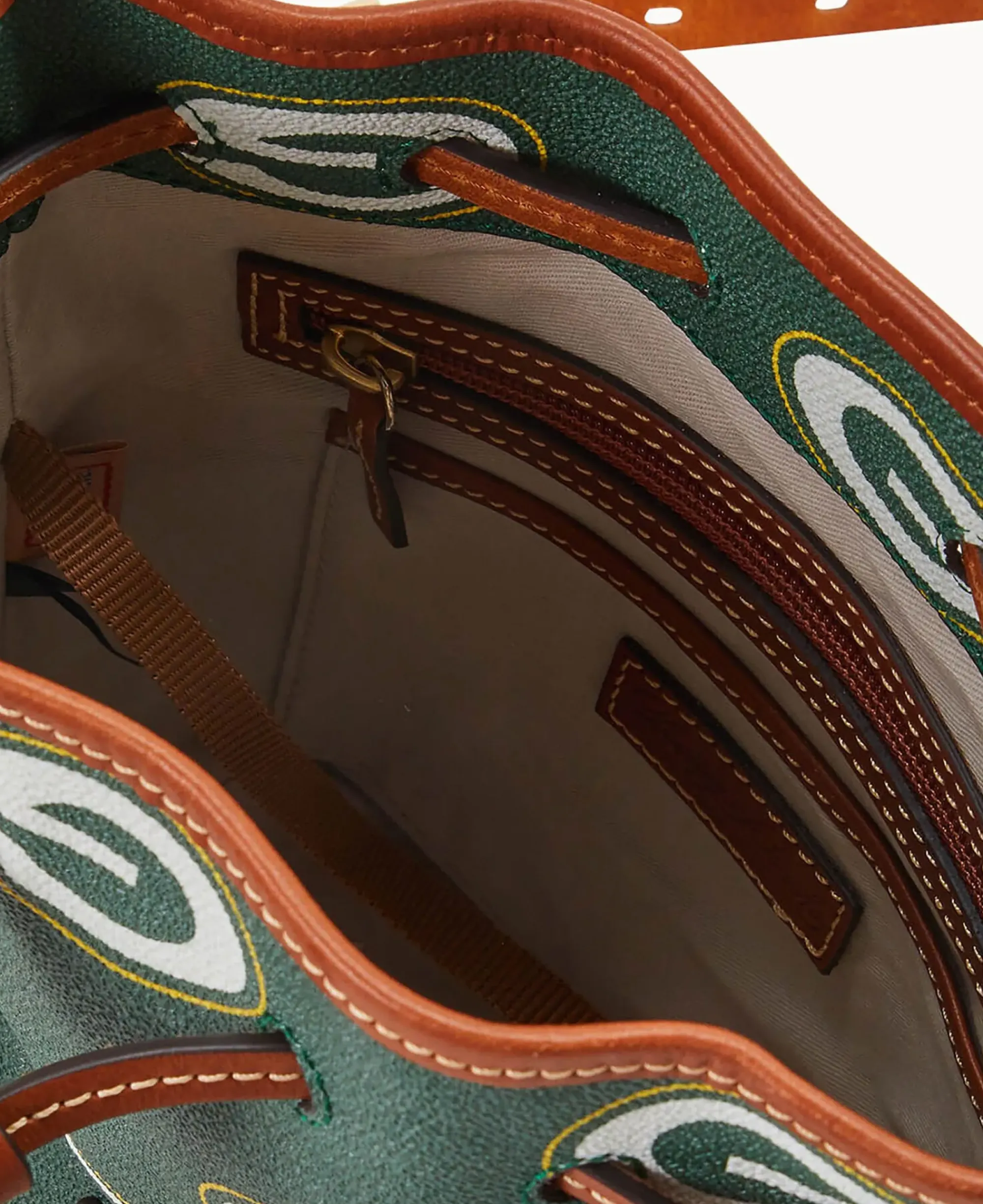 Dooney & Bourke Game Day Ready|Printed Fabric<NFL Small Drawstring Packers