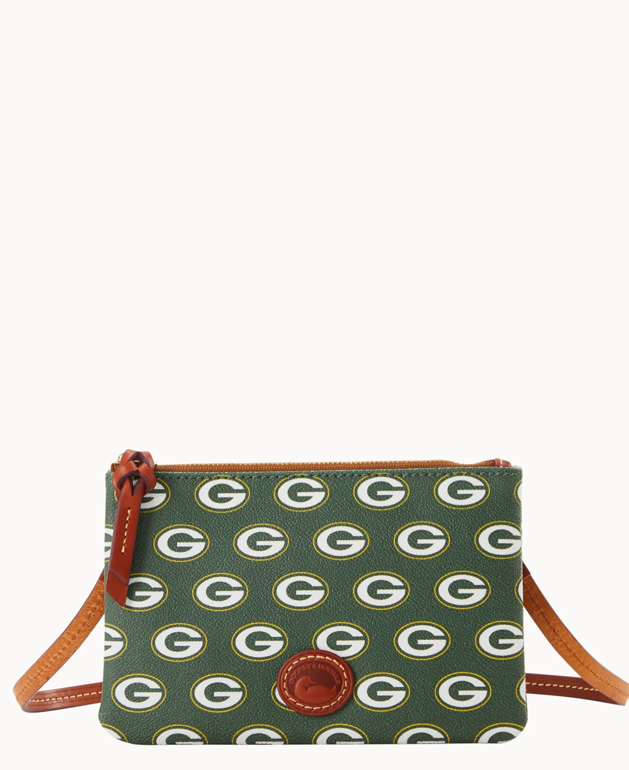 Dooney & Bourke Game Day Ready|Printed Fabric<NFL Top Zip Crossbody Packers