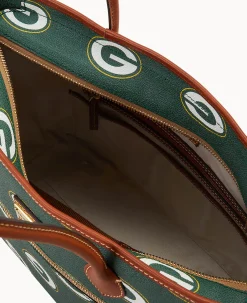 Dooney & Bourke Game Day Ready|Printed Fabric<NFL Tote Packers