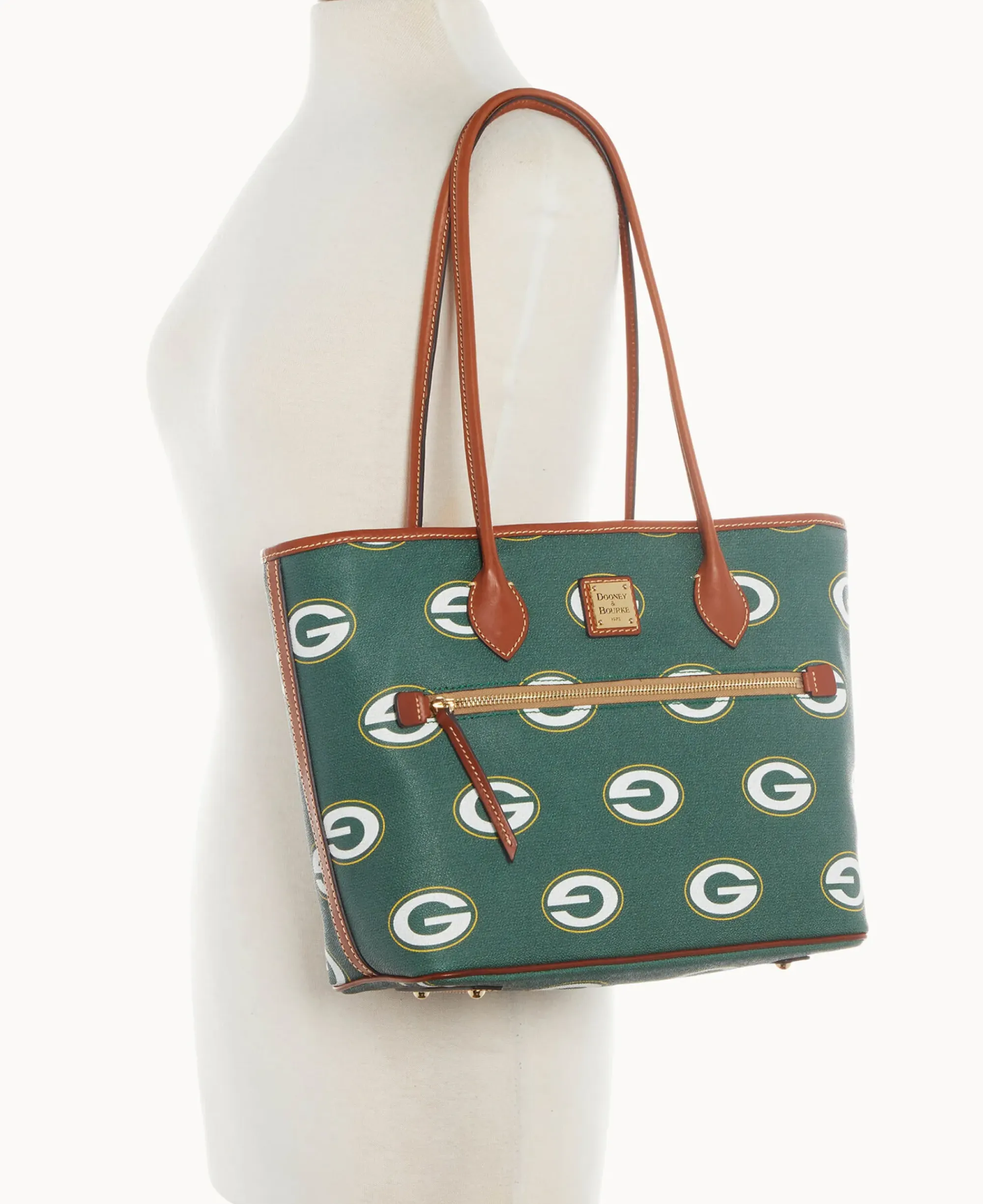 Dooney & Bourke Game Day Ready|Printed Fabric<NFL Tote Packers