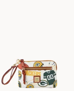 Dooney & Bourke Grab and Go|Wristlets<NFL Zip Around Wristlet Packers