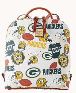 Dooney & Bourke Game Day Ready|Printed Fabric<NFL Zip Pod Backpack PACKERS