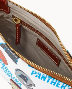Dooney & Bourke Game Day Ready|Printed Fabric<NFL Panthers Crossbody Pouchette CAROLINA PANTHERS