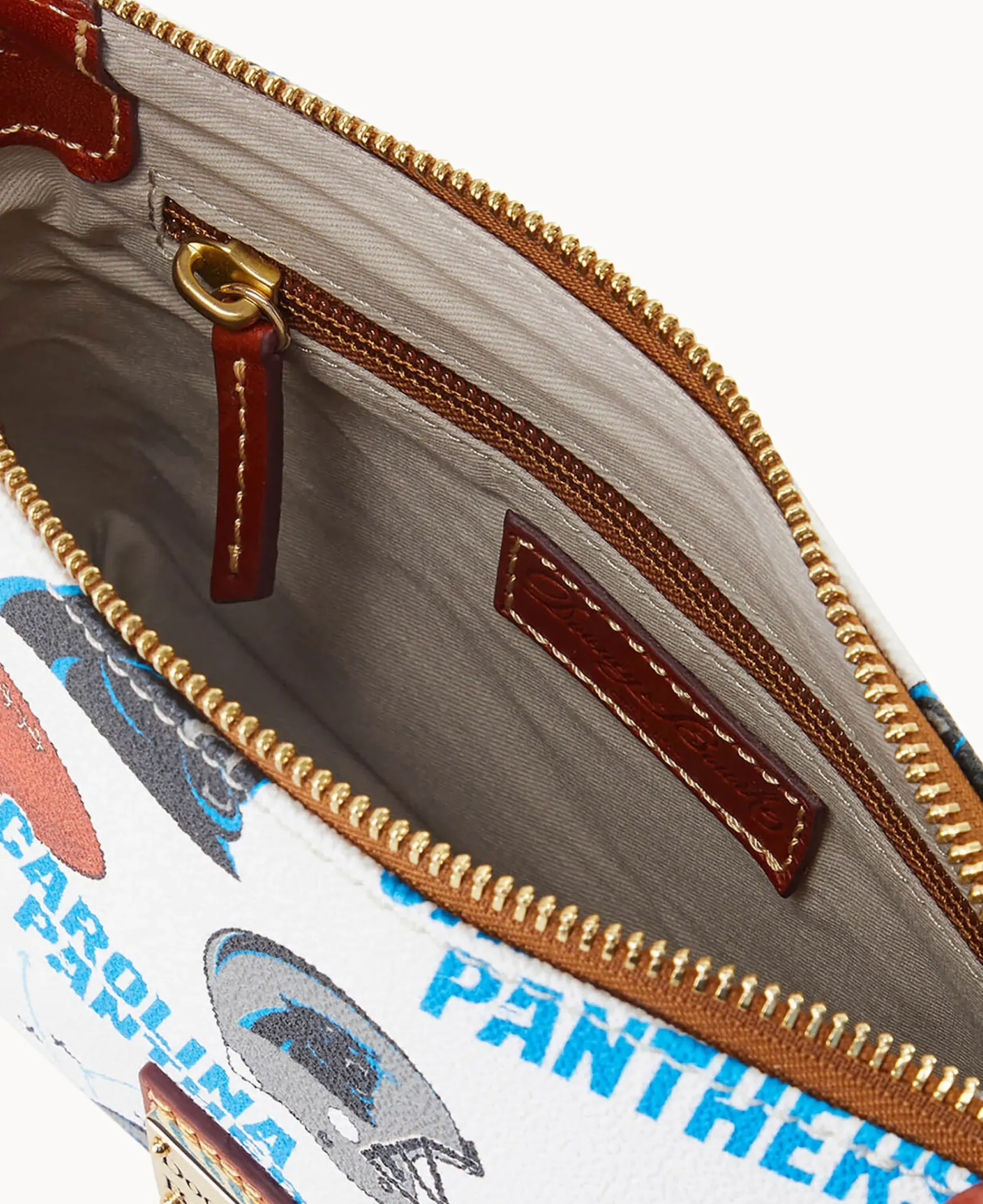 Dooney & Bourke Game Day Ready|Printed Fabric<NFL Panthers Crossbody Pouchette CAROLINA PANTHERS