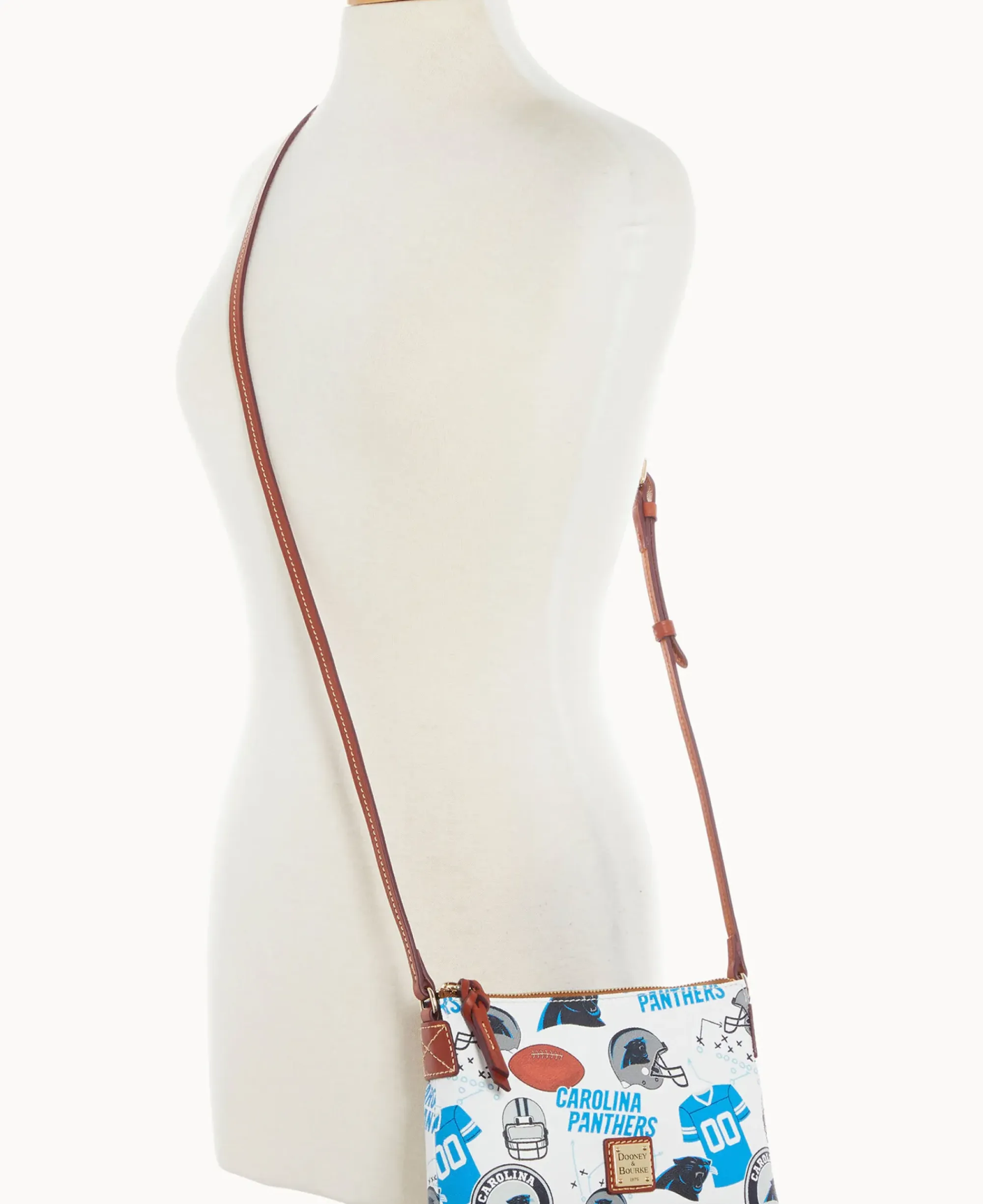 Dooney & Bourke Game Day Ready|Printed Fabric<NFL Panthers Crossbody Pouchette CAROLINA PANTHERS