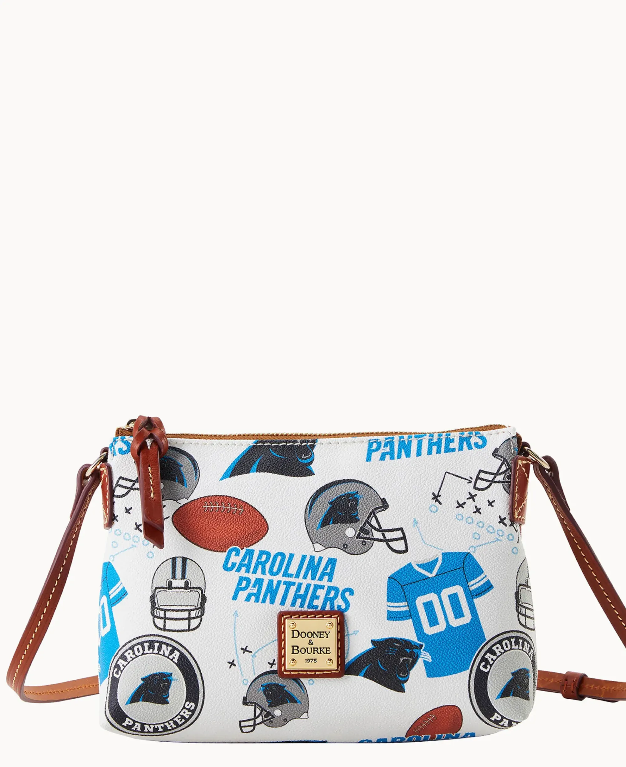 Dooney & Bourke Game Day Ready|Printed Fabric<NFL Panthers Crossbody Pouchette CAROLINA PANTHERS