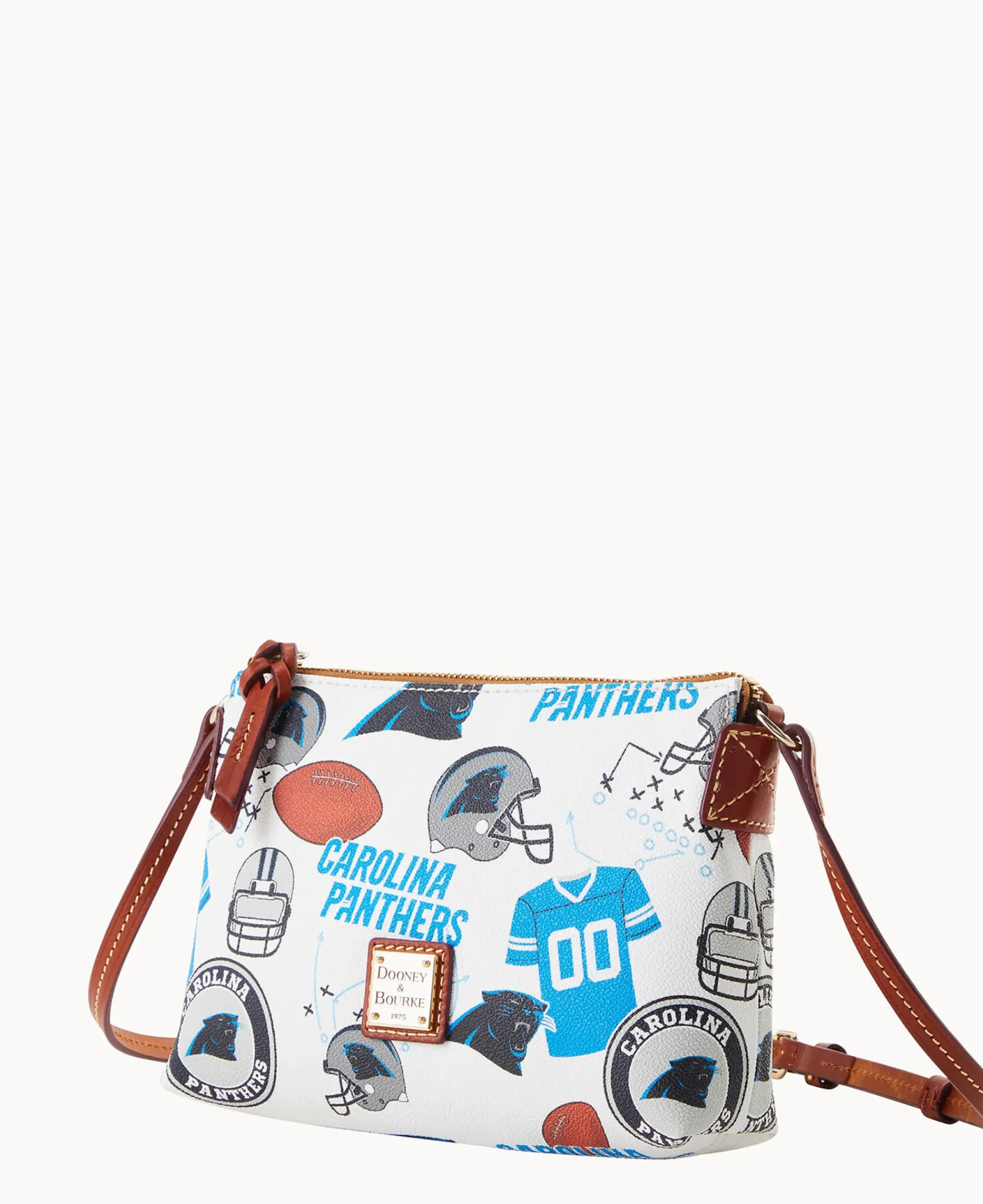 Dooney & Bourke Game Day Ready|Printed Fabric<NFL Panthers Crossbody Pouchette CAROLINA PANTHERS