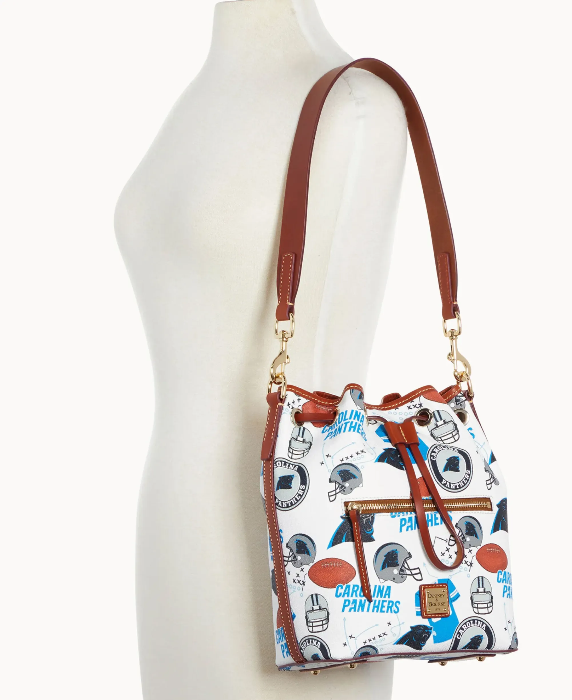 Dooney & Bourke Game Day Ready|Printed Fabric<NFL Drawstring PANTHERS