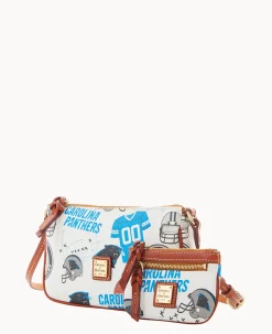 Dooney & Bourke Game Day Ready|Printed Fabric<NFL Lexi Crossbody Sm Coin Case PANTHERS
