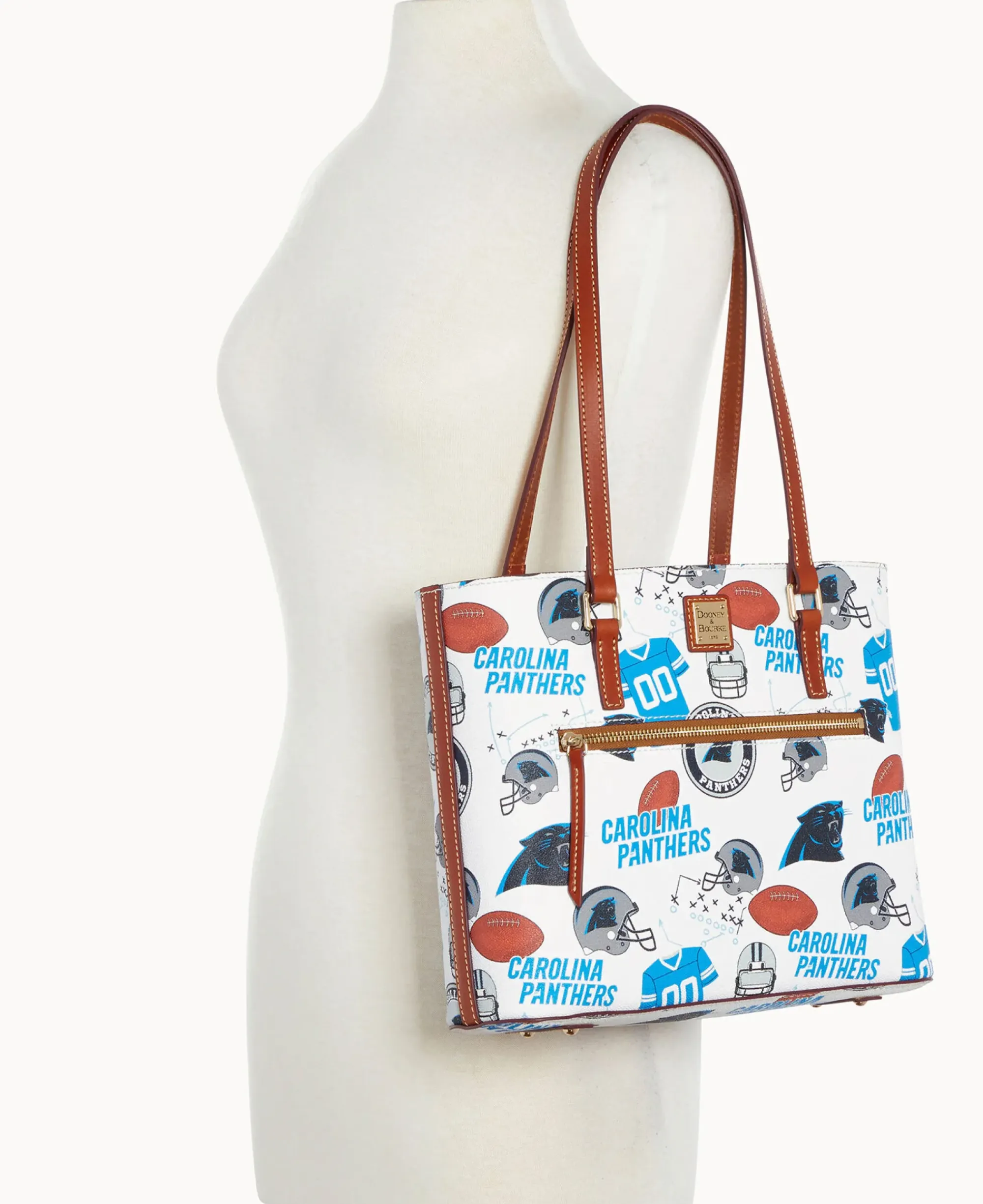 Dooney & Bourke Game Day Ready|Printed Fabric<NFL Shopper PANTHERS
