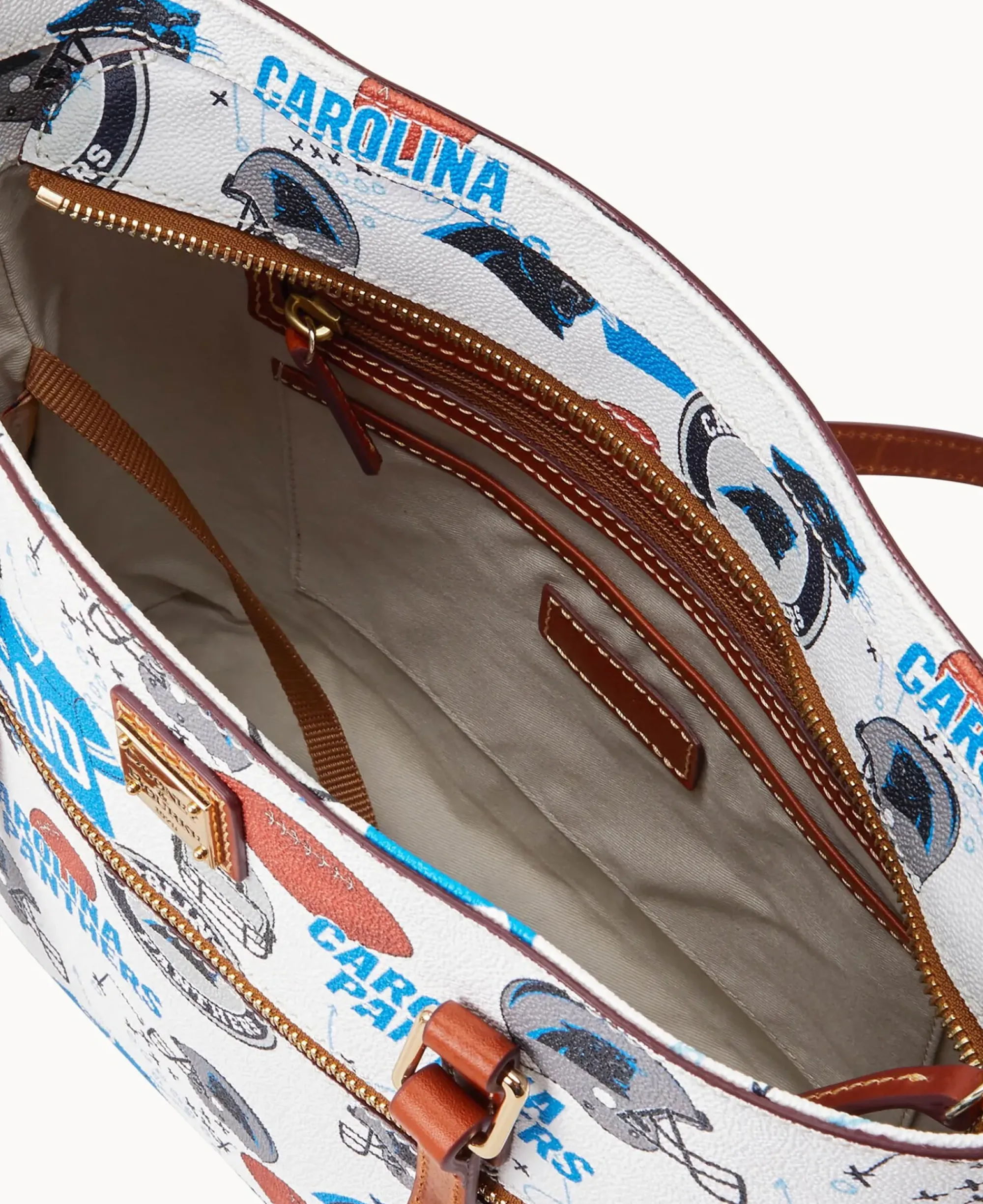 Dooney & Bourke Game Day Ready|Printed Fabric<NFL Shopper PANTHERS