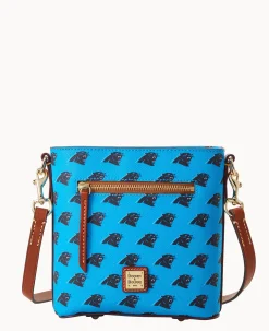 Dooney & Bourke Game Day Ready|Printed Fabric<NFL Small Zip Crossbody PANTHERS