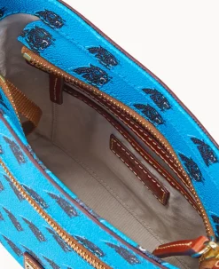 Dooney & Bourke Game Day Ready|Printed Fabric<NFL Small Zip Crossbody PANTHERS